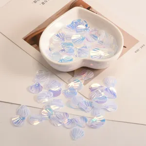 Iridescent seashell sequins for DIY crafts, children stage costumes and garment accessories.