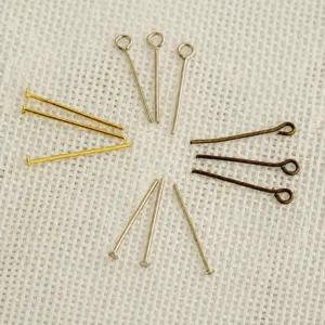 DIY Jewelry Making Findings Metal 9 Pin And T Pin Headpins Eye Pins For Bracelets Necklaces Beading Craft