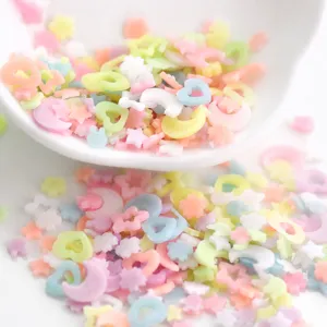 Luminous Polymer Clay Slices Star Heart Moon Flower DIY Accessories Filler Material For Phone Case Craft Decoration
