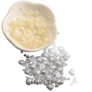 Heart flatback pearls for nail art DIY phone case craft decoration accessories bulk