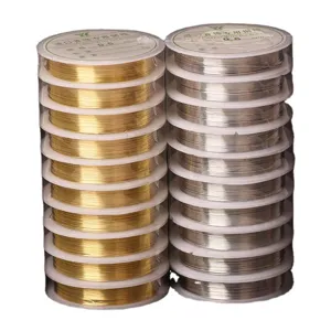 Gold silver copper wire for DIY craft jewelry making 0.5mm 0.6mm shaping wire spools main