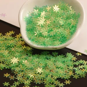 7mm lentejuelas doradas copo de nieve transparentes de colores para manualidades bolso