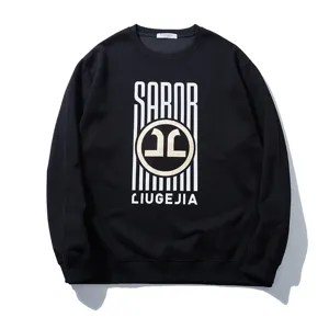Men's Casual Loose Fit Pullover Hoodie Long Sleeve Crew Neck Printed Sweatshirt Plus Size Streetwear