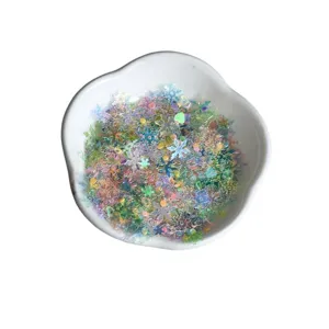 Icy Christmas mixed snowflake sequins glitter flakes DIY handmade resin filler accessories