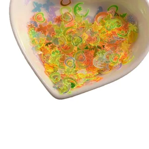 Holographic nail art sequins glitter mix stars hearts butterflies DIY crafts decoration