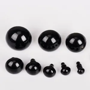 Black Plastic Safety Eyes With Washers Threaded Eyes For Diy Stuffed Animals Crochet Toys Doll Making Craft Accessories