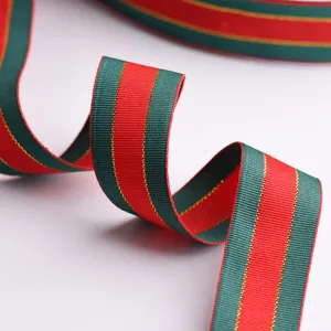 Cinta de Navidad Estampado en Oro Terciopelo Cinta Acanalada DIY Envoltorio de Regalo Lazos para el Cabello Decoración de Fiesta
