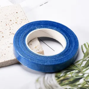 Blue floral tape for DIY crafts, 1.2cm paper stem wrap tape for handmade flower decor.