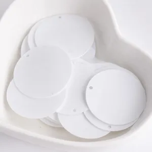 25mm white round sequins side hole DIY craft accessories apparel garment trims wholesale