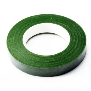 Green floral tape for DIY crafts, flower arrangements, stem wrapping, 1.2cm wide roll