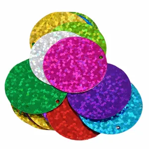 25mm Holographic Round Sequins With Side Hole DIY Garment Trims Craft Spangles Use.