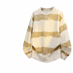 Men's Plus Size Colorblock Sweatshirt Autumn Winter Casual Loose Fit Pullover Top