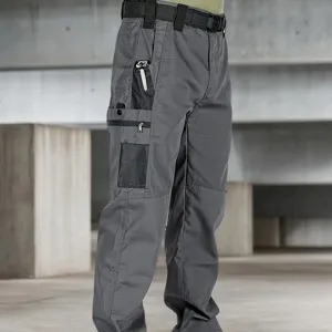 Men's Tactical Cargo Pants Waterproof Wear-Resistant Straight Casual Trousers Multi-Pocket Outdoor Hiking Work Pants