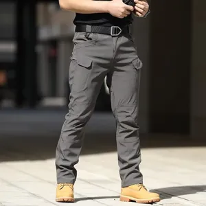 Mens tactical cargo pants outdoor hiking multi pocket work trousers casual trousers