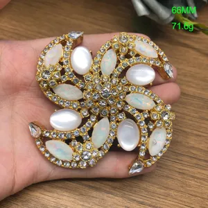 Vintage Luxus Kristall Strass Brosche Nadel für Damen elegante goldene Mode Schmuck Geschenk