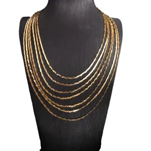 Elegant multi-strand gold chain necklace for women stylish statement jewelry accessory