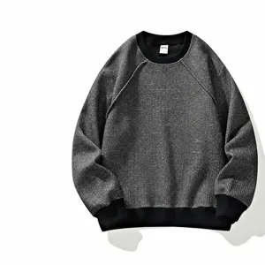 Men's Casual Crewneck Knit Long Sleeve Sweatshirt Fall Winter Solid Pullover Top Main View