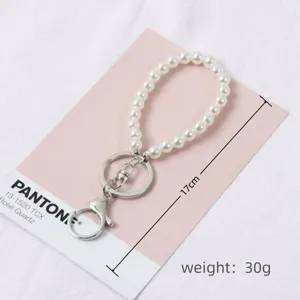 Perle perles porte-clés lanière de téléphone élégant accessoire anti-perte pour sac à main