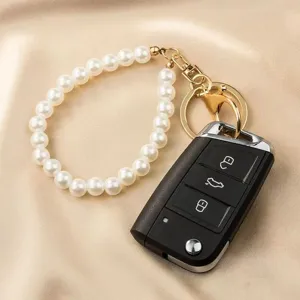 Porte-clés perles bracelet dragonne élégante chaîne de téléphone portable cordon anti-perte