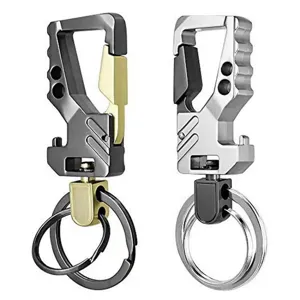 Creative Multi-functional Metal Car Keychain Men's Waist Hanging Ring Zinc Alloy Bottle Opener Pocket Key Chain Jewelry Gift