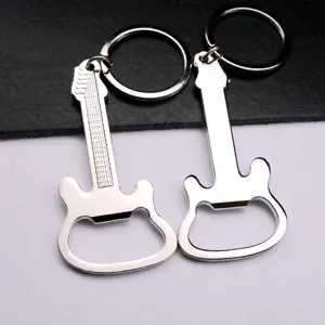 Portachiavi apribottiglie a forma di chitarra in metallo, gadget promozionale creativo e utile.