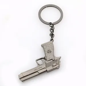 Creative metal keychain miniature toy gun model keyring accessory gift for men style