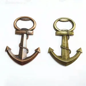 Vintage nautical anchor bottle opener detail showing metal texture and exquisite craftsmanship.
