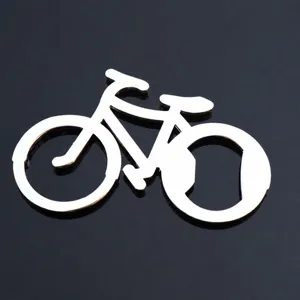 Metal bicycle bottle opener, creative beer opener, compact tableware barware, silver finish