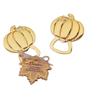 Gold Pumpkin Beer Bottle Opener Wedding Favors Metal Craft Party Souvenir Kitchen Bar Tool For Guests