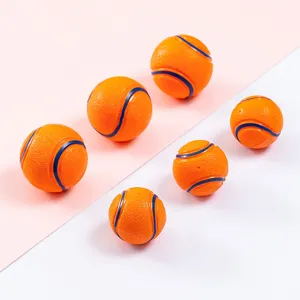 Balle de Jouet Interactive pour Chien TPR Balle de Dentition Résistante aux Morsures Balle Élastique pour Chiot Entraînement de Chien Fournitures pour Animaux