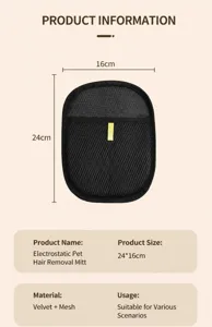 Pet static hair removal glove cat dog fur cleaner pet grooming brush pet hair remover tool