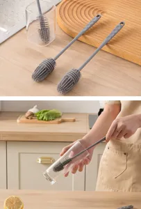 BROSSE A BOUTEILLE EN SILICONE pour nettoyer les tasses et tasses dans la cuisine.