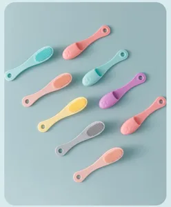 Silicone facial cleansing brush double-ended soft bristle blackhead remover pore cleaner tool