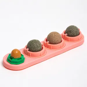 Catnip Wall Toy 4-in-1 Cat Licking Candy Mint Silvervine Gall Fruit Pet Interactive Toy