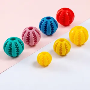 TPR Silicone Pet Dog Chew Toy Food Leaking Ball Interactive Teething Dental Cleaning Toy For Dogs And Puppies