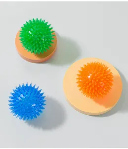 Set de balles de massage à picots pour animaux, balles couineuses colorées pour chiens et chats.