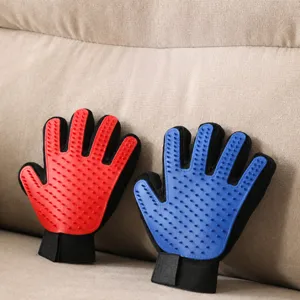 Pet grooming glove for cats and dogs hair removal massage and deshedding brush tool