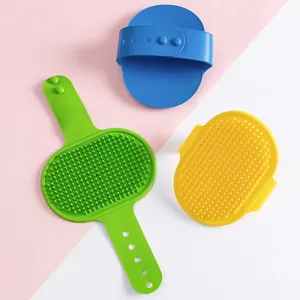Spazzola per toelettatura animali in silicone massaggio gatto cane depilazione bagno colorato