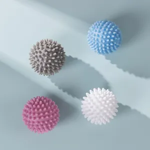 Laundry anti-tangle balls set, colorful silicone cleaning friction balls for washing machine.