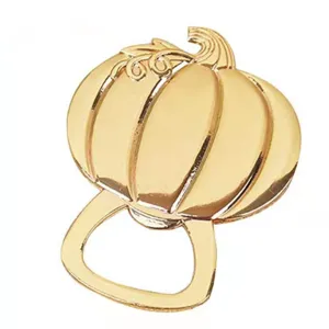 Golden pumpkin bottle opener metal wedding favor party gift cute autumn decor kitchen tool