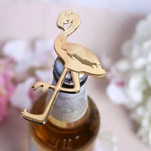 Gold Flamingo Bottle Opener Metal Craft Creative Beer Bottle Opener for Party Gift