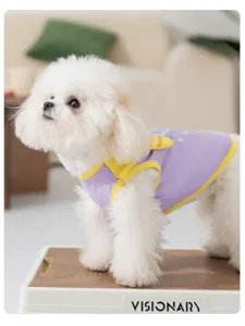 Spring summer cute dog vest for small medium dogs breathable purple pet clothes apparel
