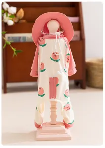 Carino abbigliamento estivo di protezione solare per cani con stampa di frutta, vestito traspirante.