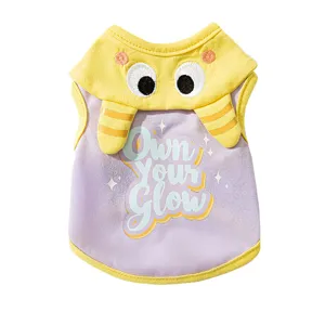 Spring Summer Cute Dog Vest Monster Lapel Pet Clothes Small Medium Dogs Apparel