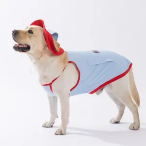 Hundekühlweste Detailansicht, atmungsaktive Sommer Haustierkleidung für große Hunde.