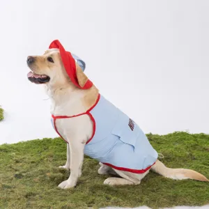 Detailansicht des Kuhlwestenhutes fur grosse Hunde, atmungsaktives Meshgewebe Design.