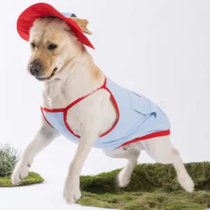 Sommer Hundekühlweste mit Hut für große Hunde, atmungsaktive Haustierkleidung für den Sommer.
