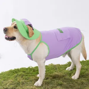 Sommer Hunde Kühlweste mit Kapuze, atmungsaktive Sonnenschutzkleidung für große Hunde.