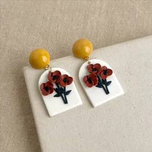 Sommer neue polymer ton süße große blumen ohrringe romantische handgemachte ohrringe schmuck