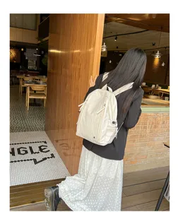 Casual waterproof school backpack for women and students, stylish campus daily travel bag